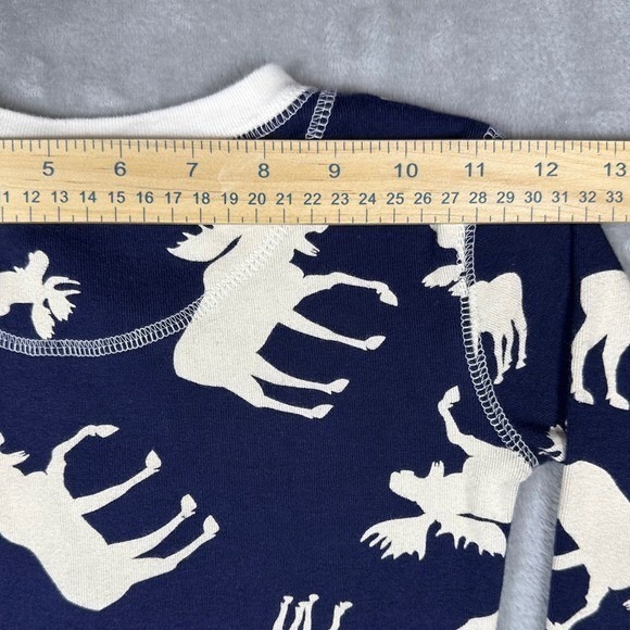 Lazy One‎ Kids Blue Moose Flapjacks Pajamas One Piece Size 8 Sleepwear - Picture 7 of 13